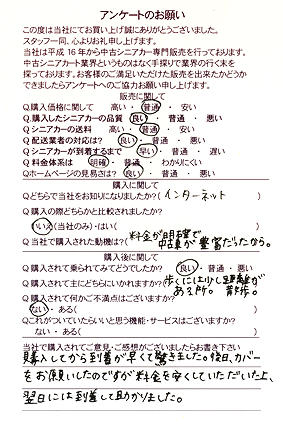 お客様の声詳細